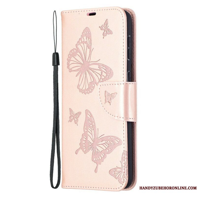 Folio-hoesje voor Samsung Galaxy S21 Plus 5G Flip Case Vlinders En Schuine Klep