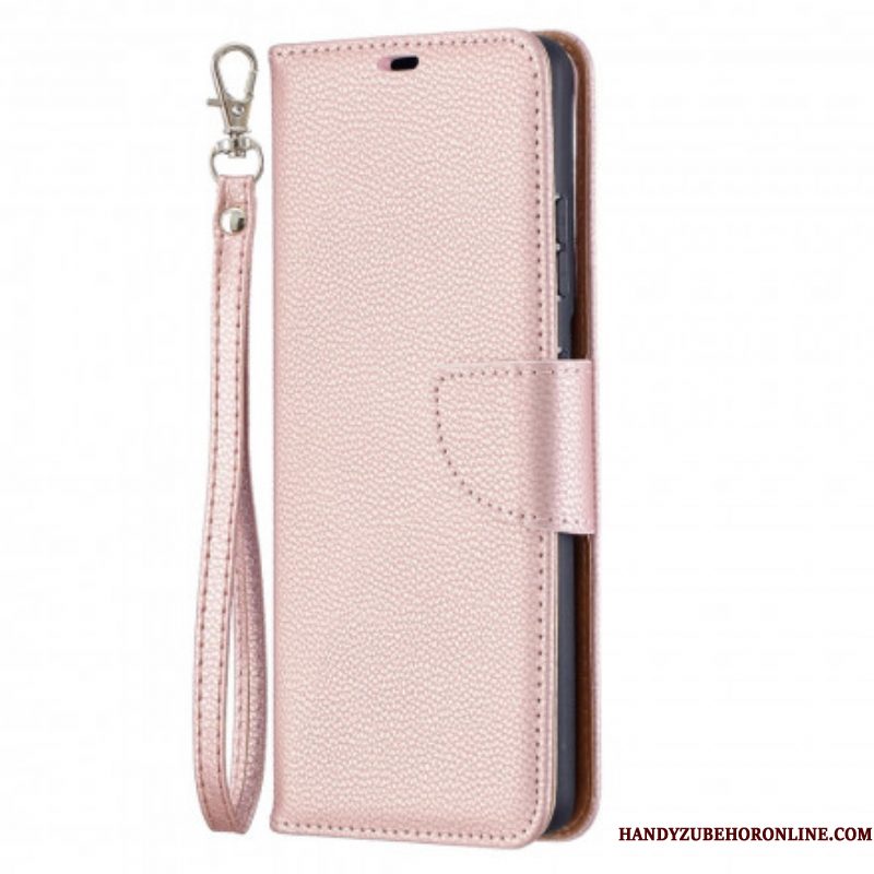 Folio-hoesje voor Samsung Galaxy S21 Ultra 5G Flip Case Lychee Rabat Schuin