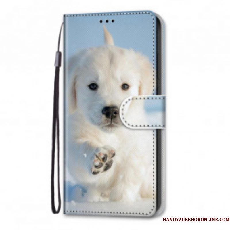 Folio-hoesje voor Samsung Galaxy S21 Ultra 5G Schattige Hond