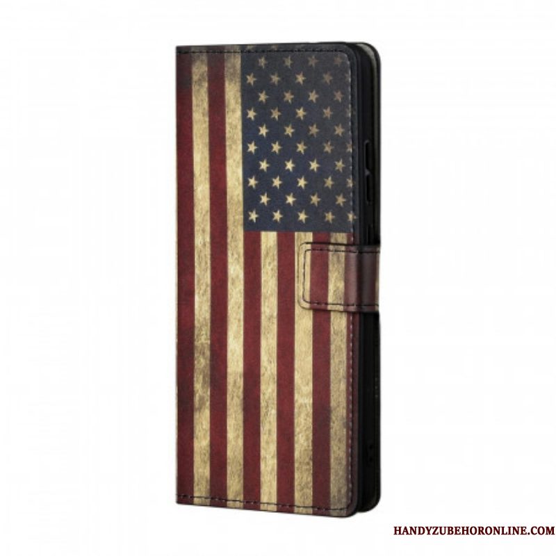 Folio-hoesje voor Samsung Galaxy S22 Plus 5G Amerikaanse Vlag