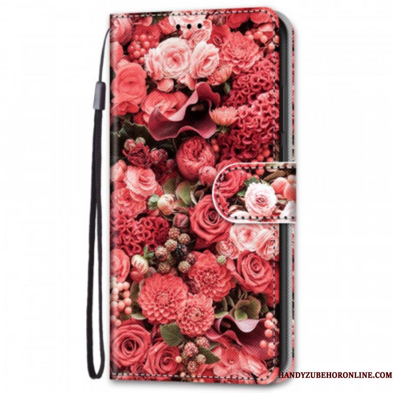 Folio-hoesje voor Samsung Galaxy S22 Plus 5G Bloemen Romantiek