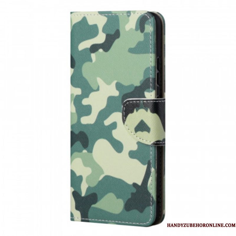 Folio-hoesje voor Samsung Galaxy S22 Ultra 5G Militaire Camouflage