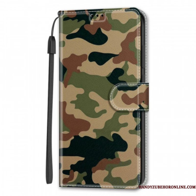 Folio-hoesje voor Samsung Galaxy S22 Ultra 5G Militaire Camouflage