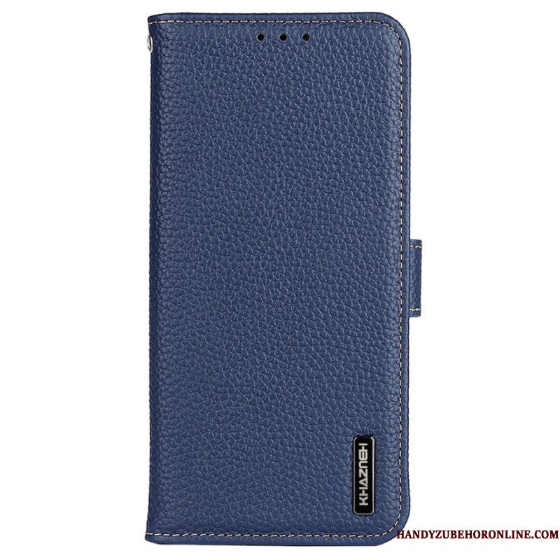 Folio-hoesje voor Samsung Galaxy S23 5G Khazneh Lychee Leer