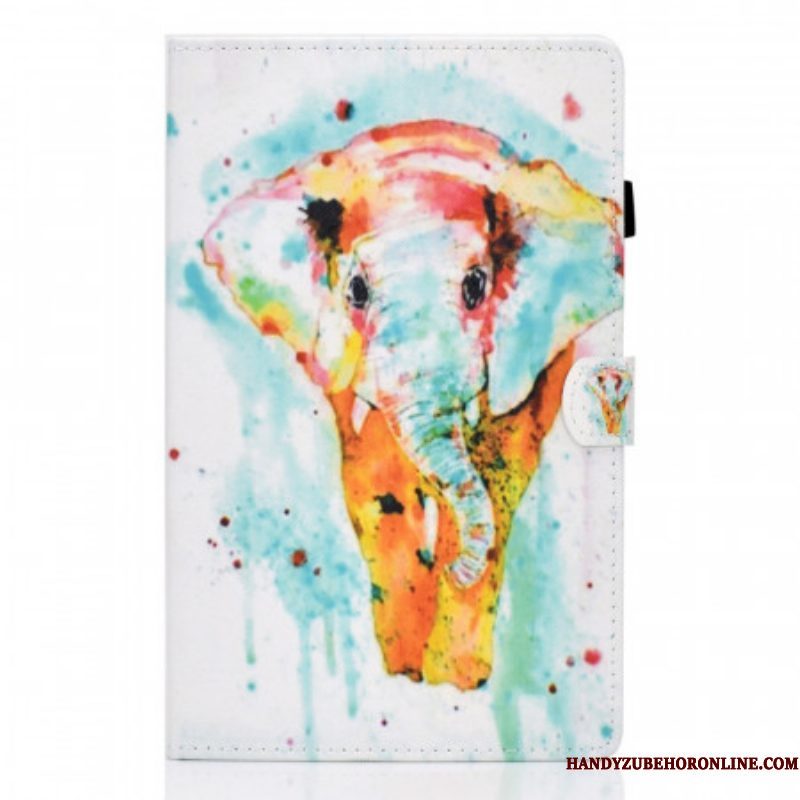 Folio-hoesje voor Samsung Galaxy Tab A8 (2021) Aquarel Olifant