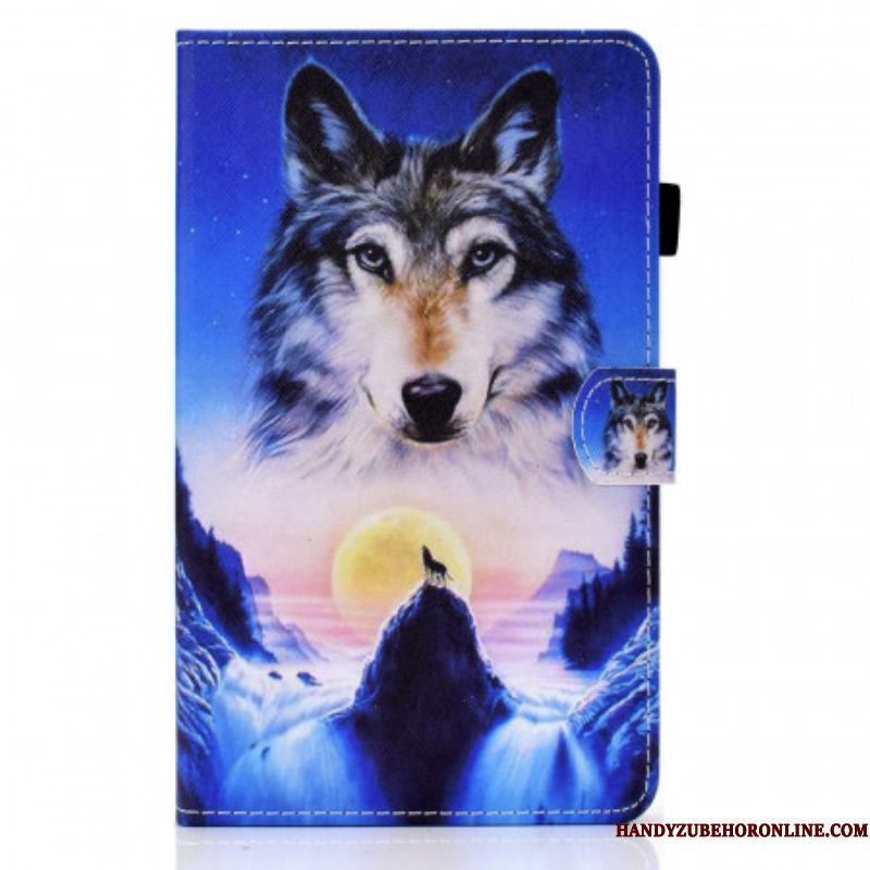 Folio-hoesje voor Samsung Galaxy Tab A8 (2021) Berg Wolf