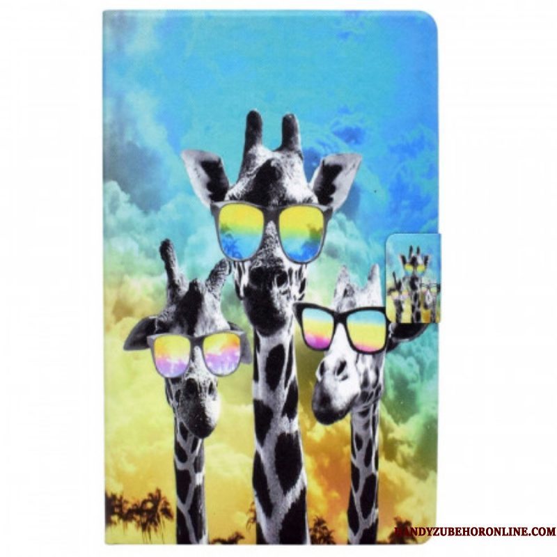 Folio-hoesje voor Samsung Galaxy Tab A8 (2021) Funky Giraffen