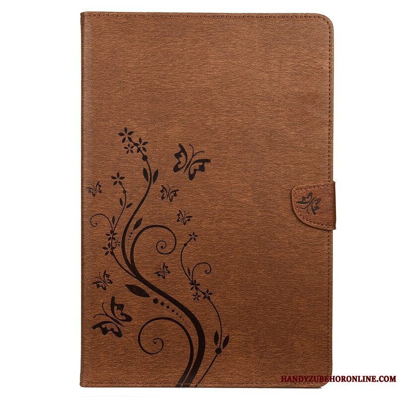 Folio-hoesje voor Samsung Galaxy Tab S8 Plus / Tab S7 Plus Bloemen Vlinders