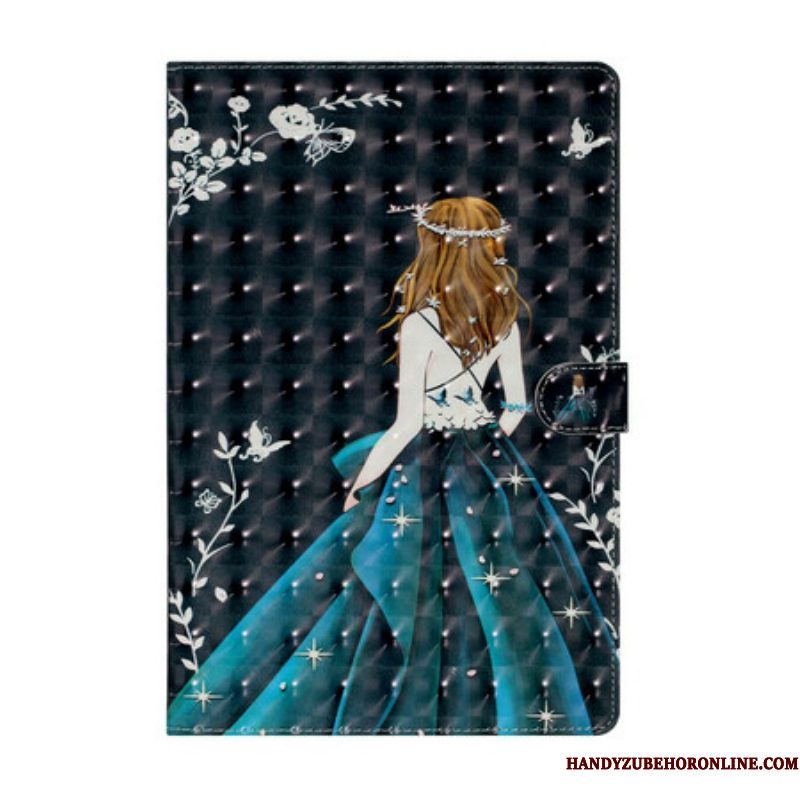 Folio-hoesje voor Samsung Galaxy Tab S8 Plus / Tab S7 Plus Jonge Dame