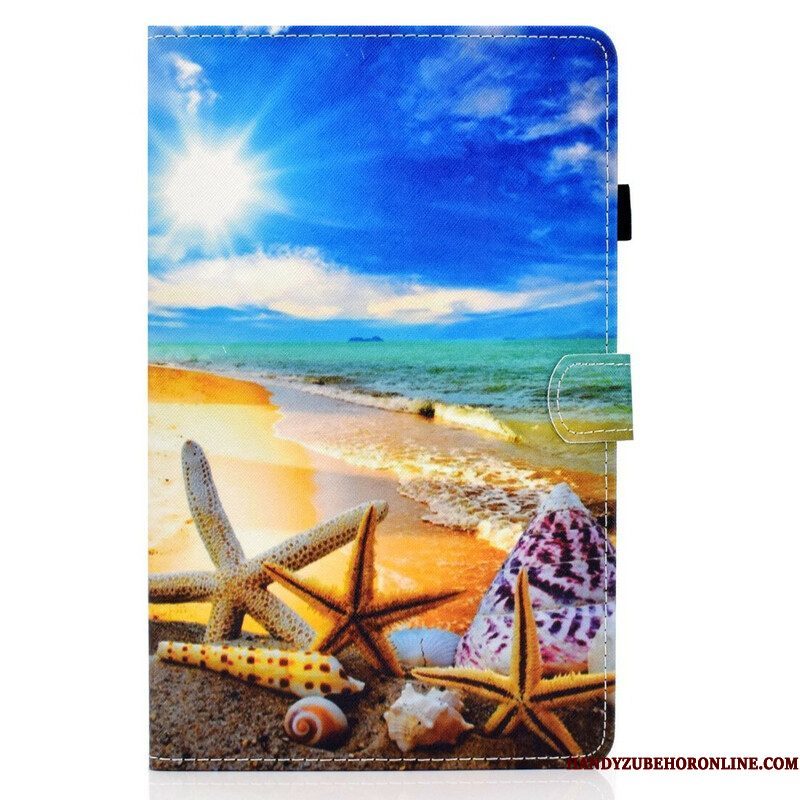 Folio-hoesje voor Samsung Galaxy Tab S8 / Tab S7 Leuk Strand
