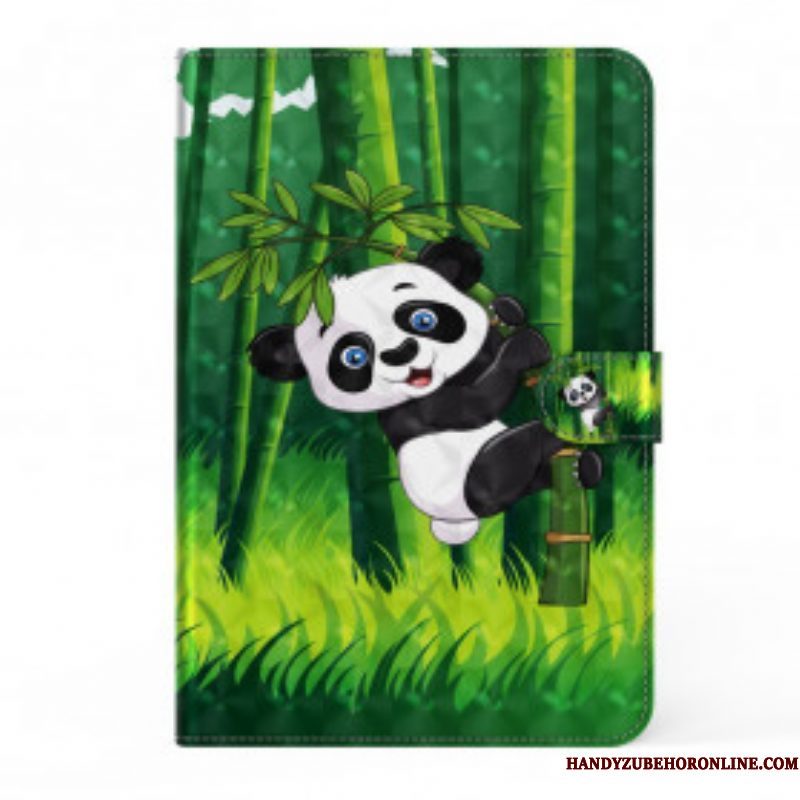 Folio-hoesje voor Samsung Galaxy Tab S8 / Tab S7 Panda Van Imitatieleer