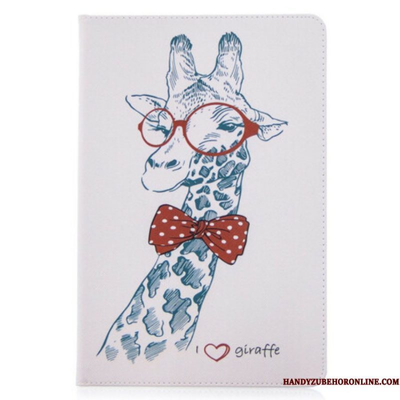 Folio-hoesje voor Samsung Galaxy Tab S8 / Tab S7 Patroon Met Giraffenprint