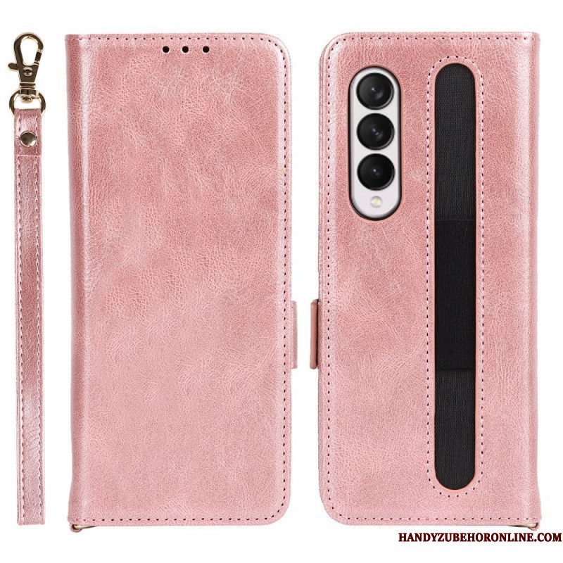 Folio-hoesje voor Samsung Galaxy Z Fold 3 5G Flip Case Dubbele Penhouderflap