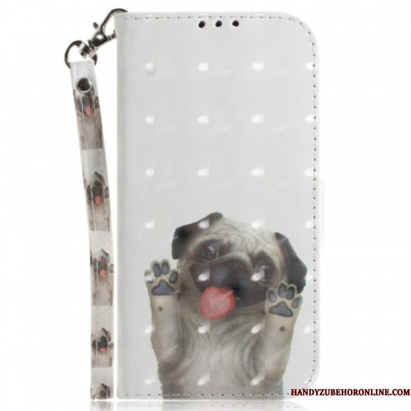 Folio-hoesje voor Sony Xperia 1 IV Met Ketting String Hond