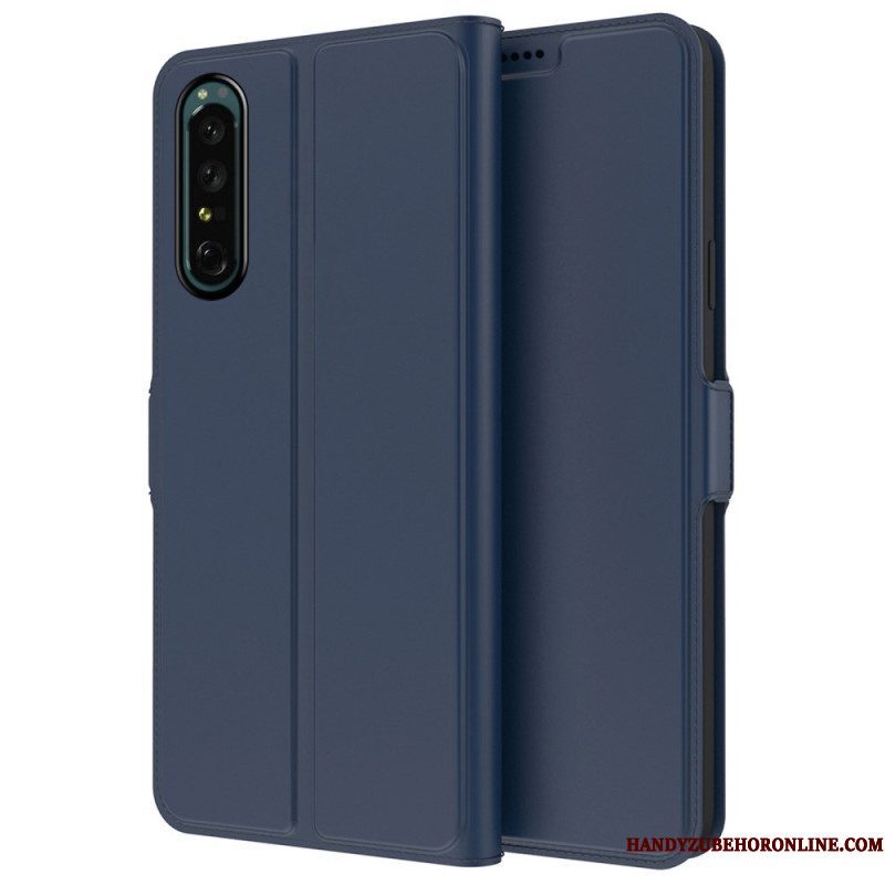 Folio-hoesje voor Sony Xperia 1 IV Slank Leereffect