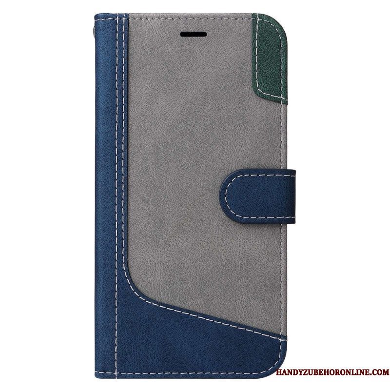 Folio-hoesje voor Xiaomi 12 / 12X Met Ketting Driekleurige Riem