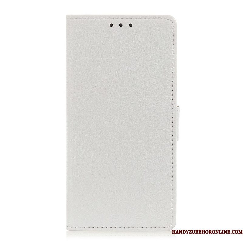 Folio-hoesje voor Xiaomi 12 Pro Eenvoudig Glanzend Leereffect