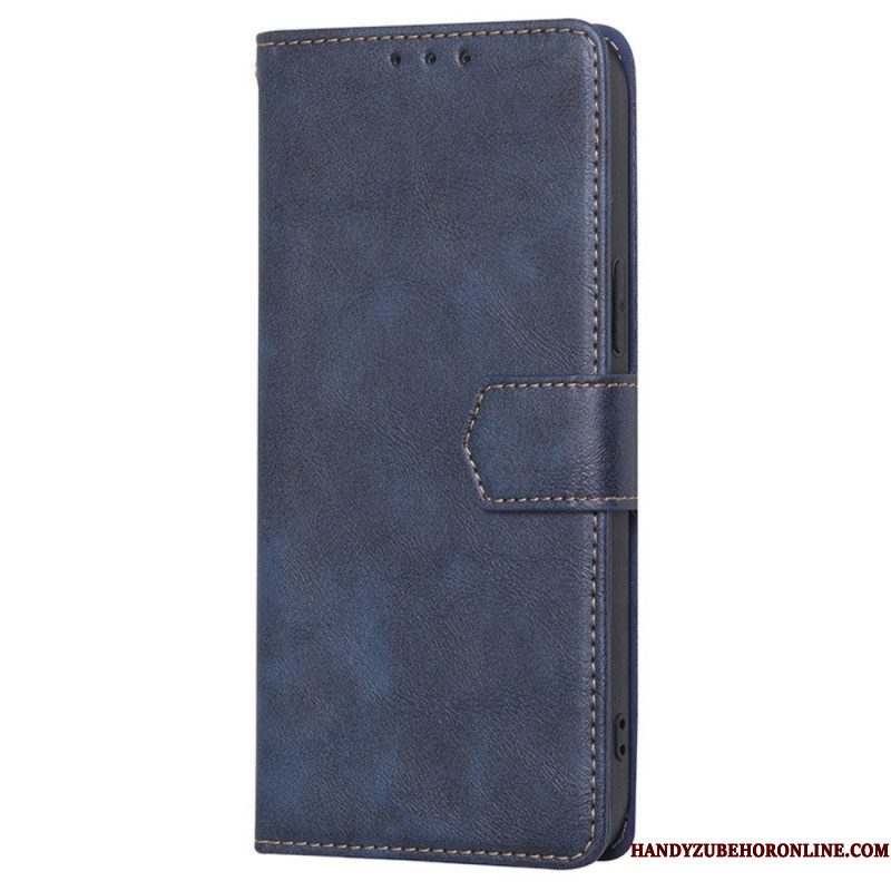 Folio-hoesje voor Xiaomi 12T / 12T Pro Couture-leereffect