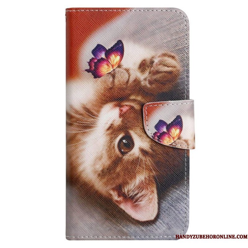 Folio-hoesje voor Xiaomi 12T / 12T Pro Katten Met Lanyard