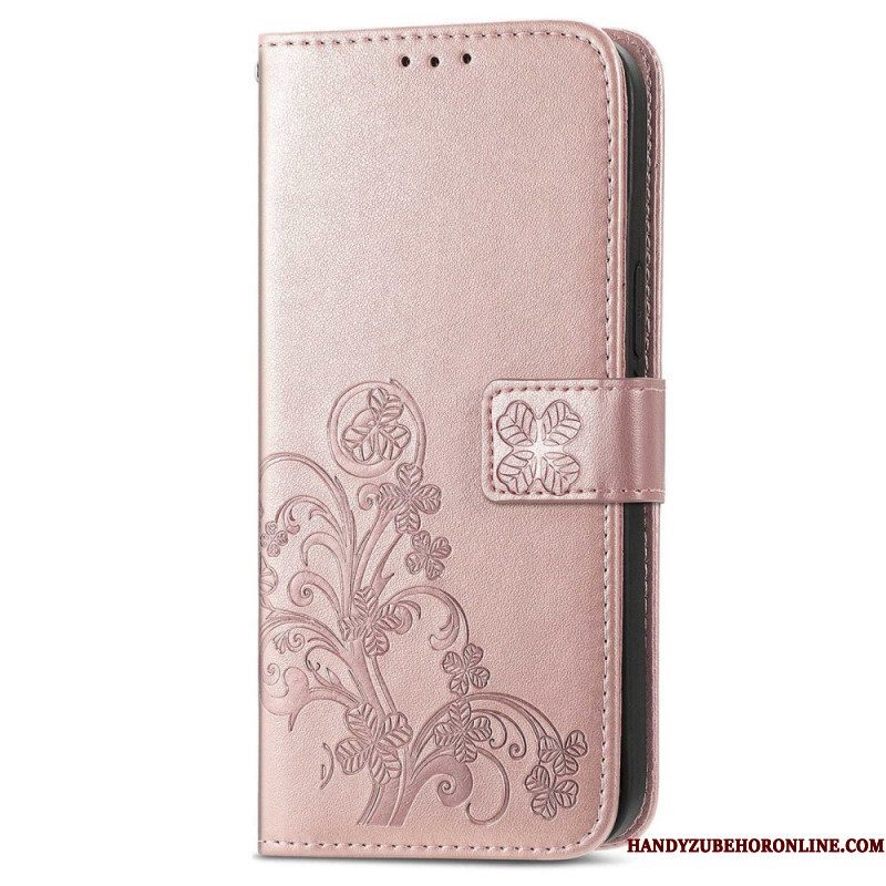 Folio-hoesje voor Xiaomi 12T / 12T Pro Met Ketting Bloemen Met Kleine Bandjes