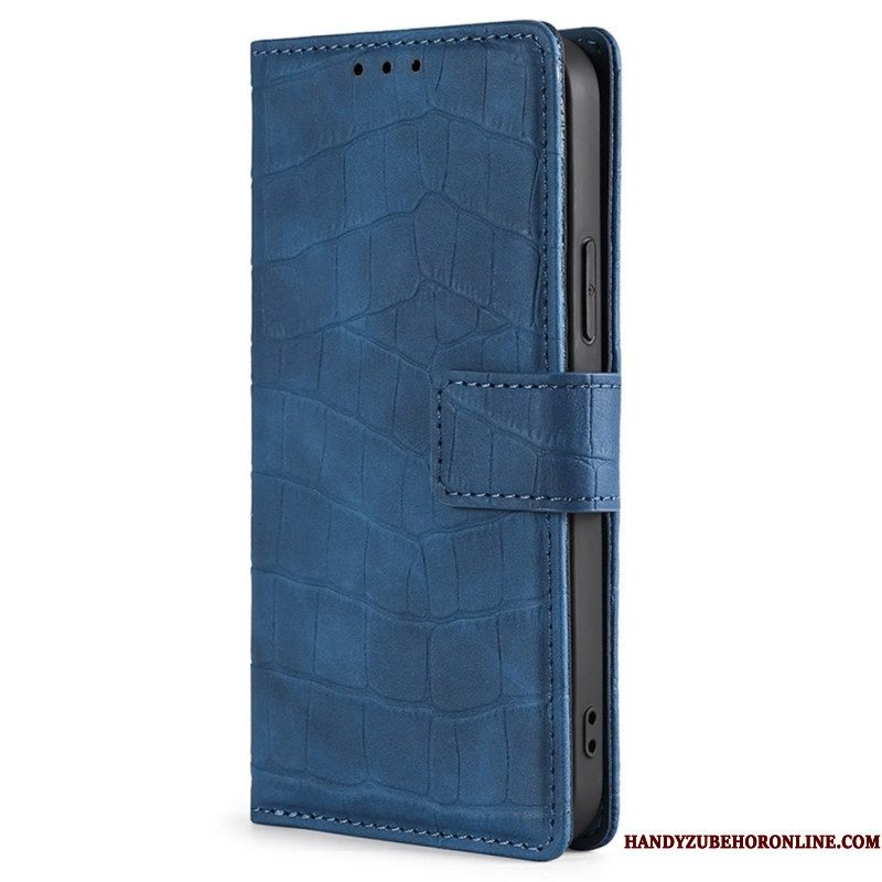 Folio-hoesje voor Xiaomi 12T / 12T Pro Skin-touch-krokodil