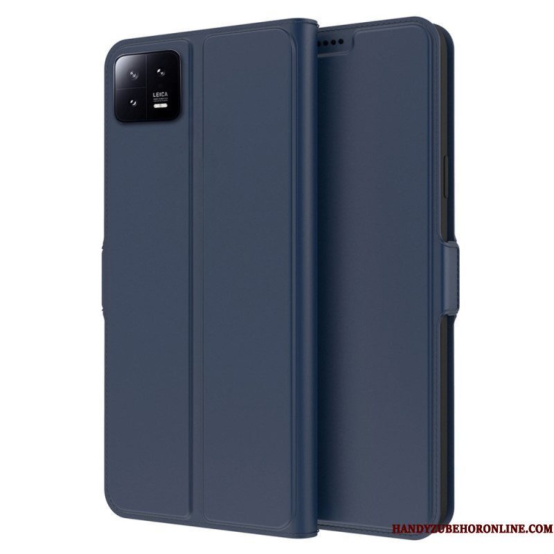 Folio-hoesje voor Xiaomi 13 Pro Slank Leereffect