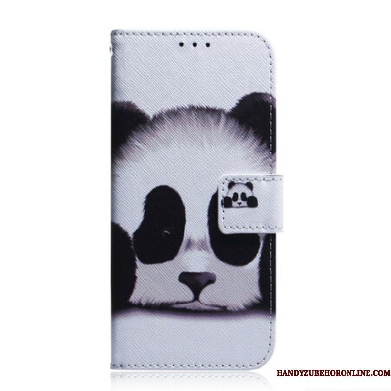 Folio-hoesje voor Xiaomi Redmi Note 10 5G Panda Gezicht