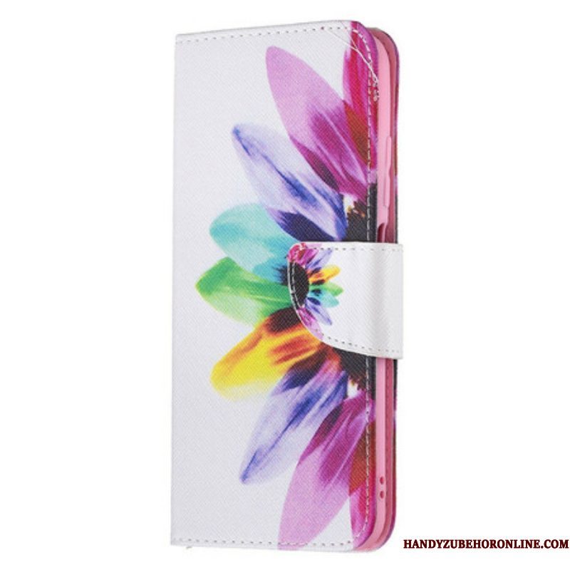 Folio-hoesje voor Xiaomi Redmi Note 10 5G Waterverf Bloem