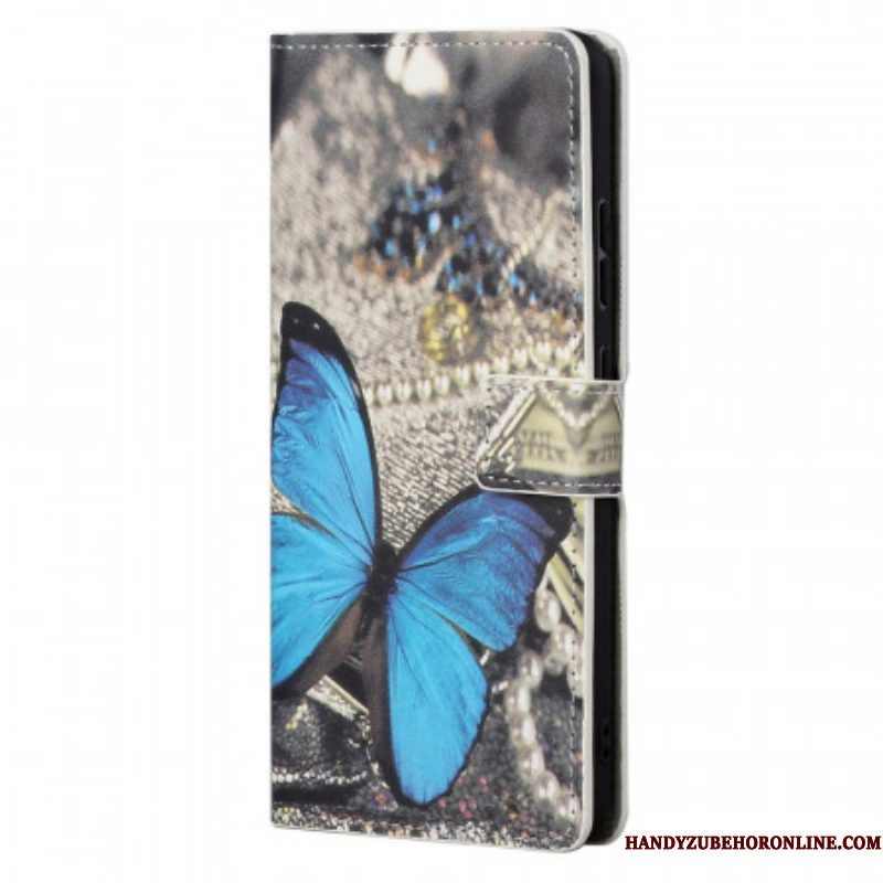 Folio-hoesje voor Xiaomi Redmi Note 11 / 11S Blauwe Vlinder