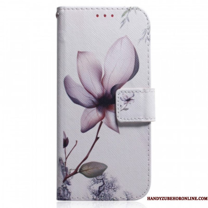 Folio-hoesje voor Xiaomi Redmi Note 11 / 11S Bloem Stoffig Roze
