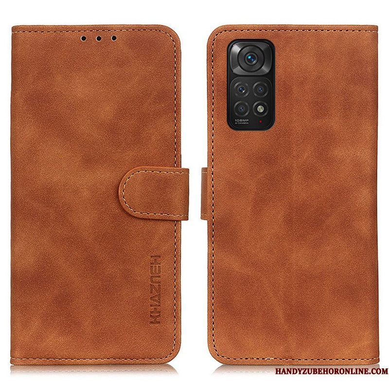 Folio-hoesje voor Xiaomi Redmi Note 11 / 11S Khazneh Vintage Leereffect