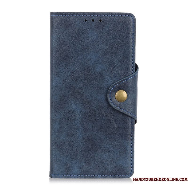 Folio-hoesje voor Xiaomi Redmi Note 11 / 11S Knoop Van Imitatieleer