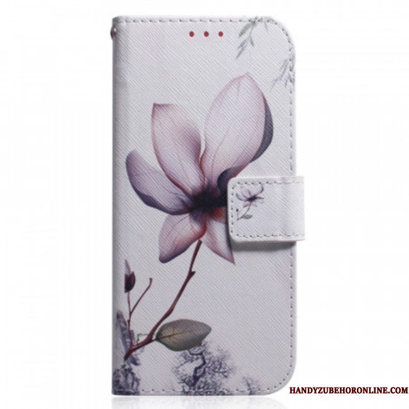 Folio-hoesje voor Xiaomi Redmi Note 11 Pro / 11 Pro 5G Bloem Stoffig Roze