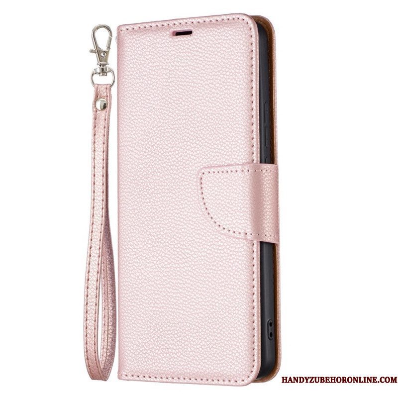 Folio-hoesje voor Xiaomi Redmi Note 11 Pro Plus 5G Lychee Schuine Sluiting