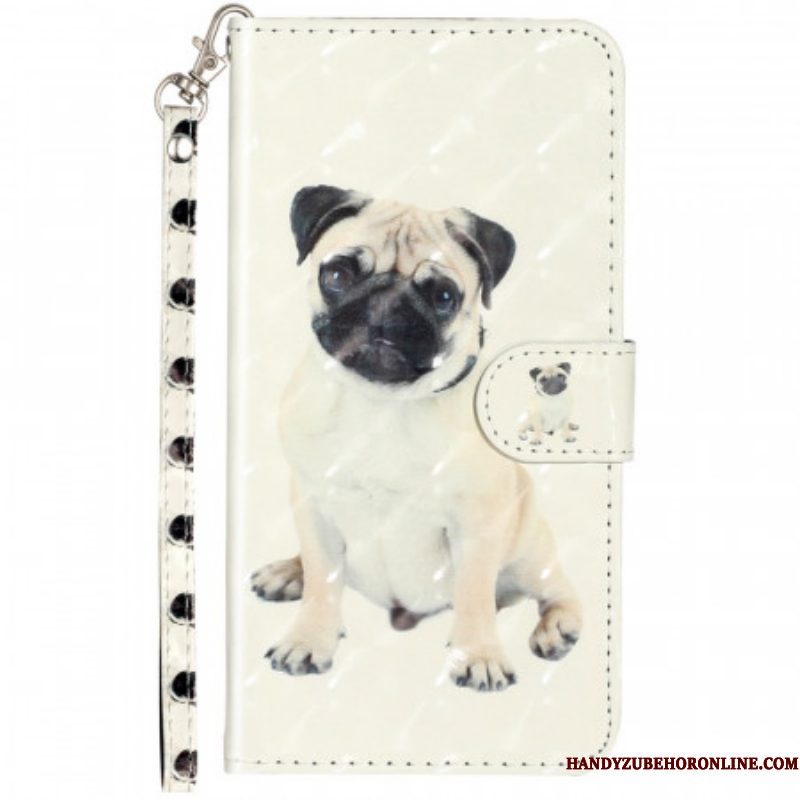 Folio-hoesje voor Xiaomi Redmi Note 11 Pro Plus 5G Met Ketting String Hond