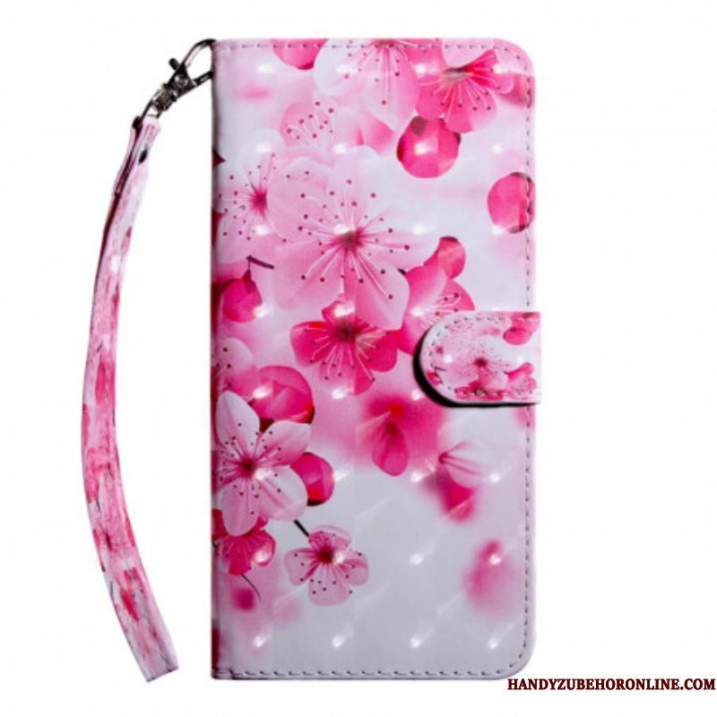 Folio-hoesje voor Xiaomi Redmi Note 11 Pro Plus 5G Roze Bloemen