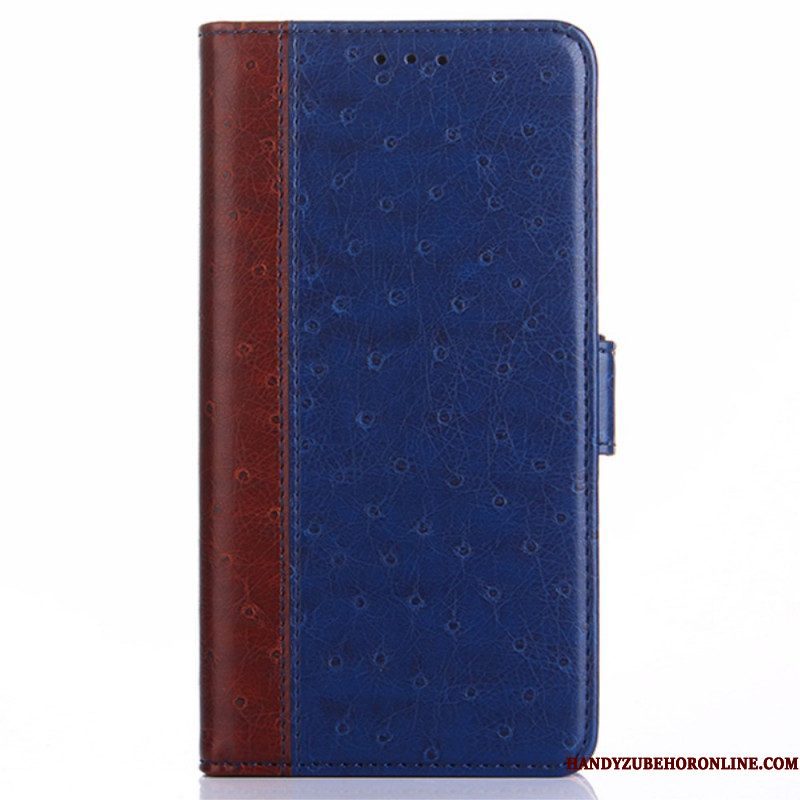 Folio-hoesje voor Xiaomi Redmi Note 11 Pro Plus 5G Struisvogel Huidtextuur
