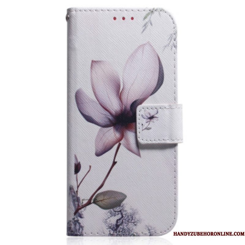Folio-hoesje voor Xiaomi Redmi Note 12 4G Roze Bloem