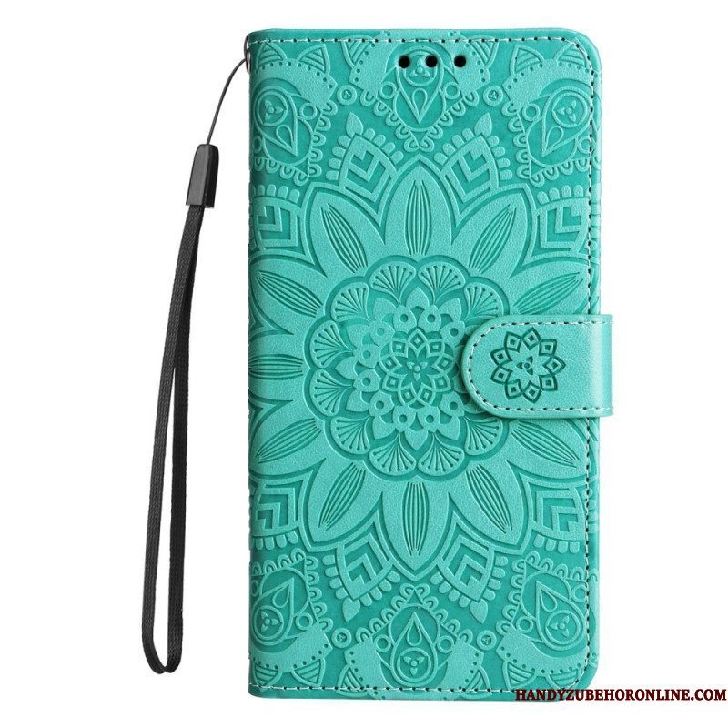 Folio-hoesje voor Xiaomi Redmi Note 12 Pro Plus Met Ketting Mandala-decoratie Met Riem