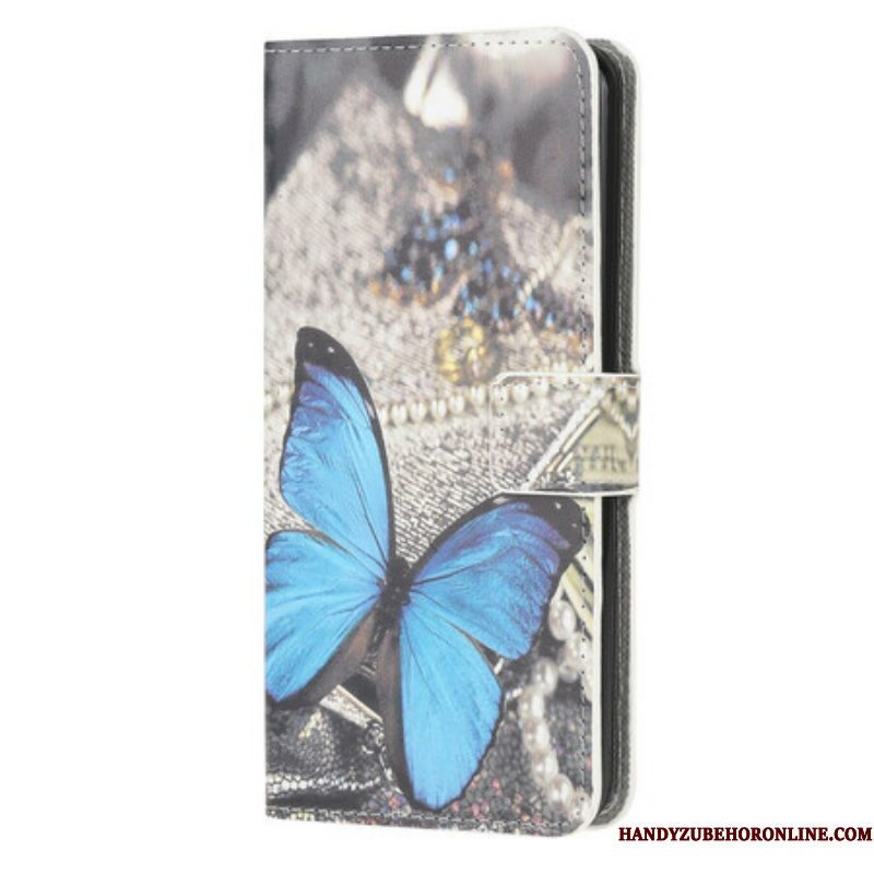 Folio-hoesje voor iPhone 13 Mini Blauwe Vlinder