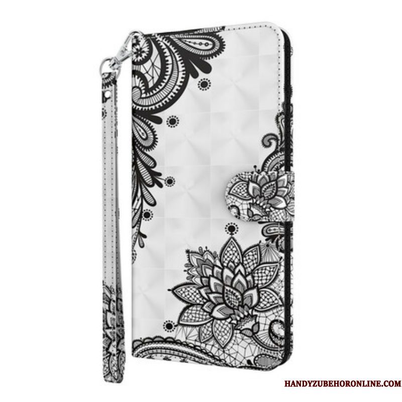 Folio-hoesje voor iPhone 13 Mini Kant Bloemen