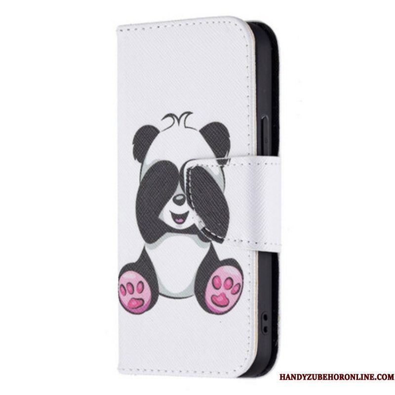 Folio-hoesje voor iPhone 13 Mini Panda-plezier