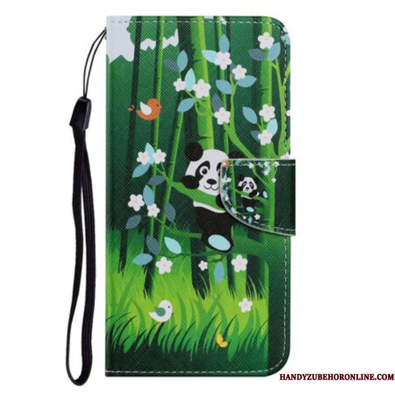 Folio-hoesje voor iPhone 13 Pro Panda Wandeling