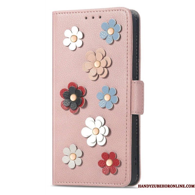 Folio-hoesje voor iPhone 14 Decoratieve Bloemen