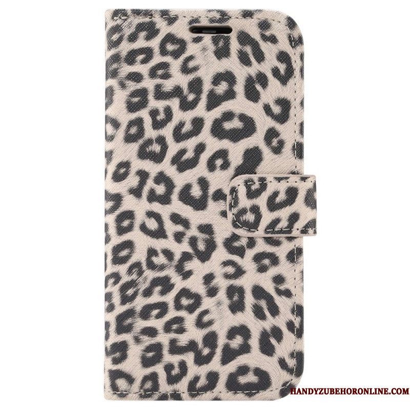 Folio-hoesje voor iPhone 14 Luipaard