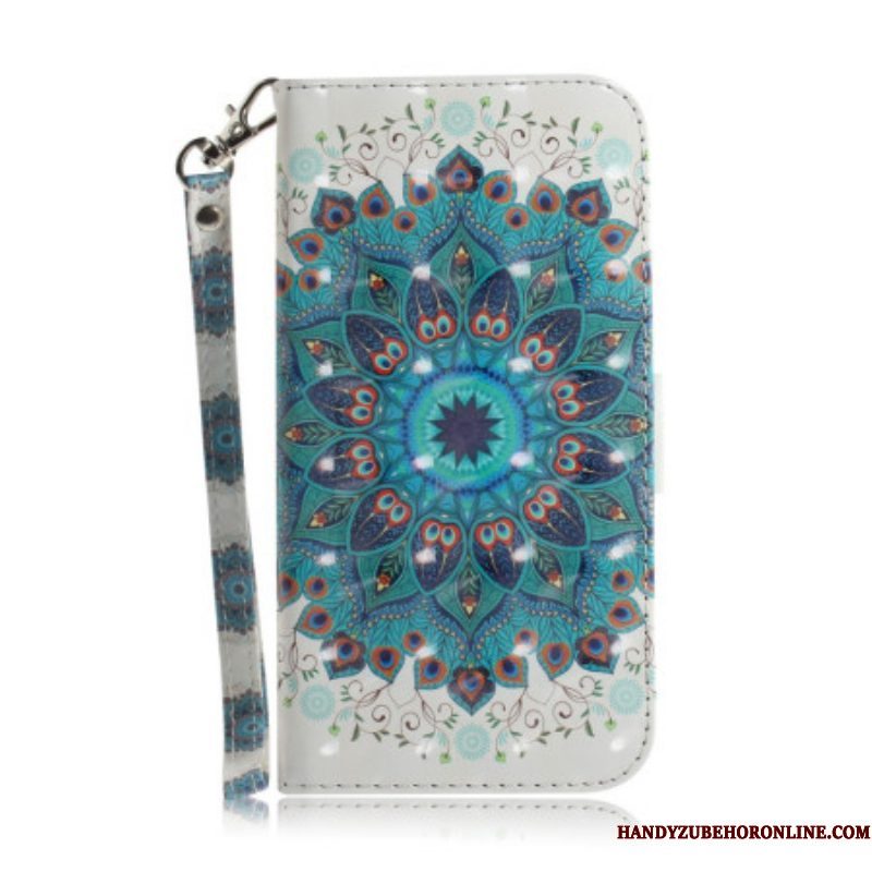 Folio-hoesje voor iPhone 14 Plus Met Ketting Strakke Mandala