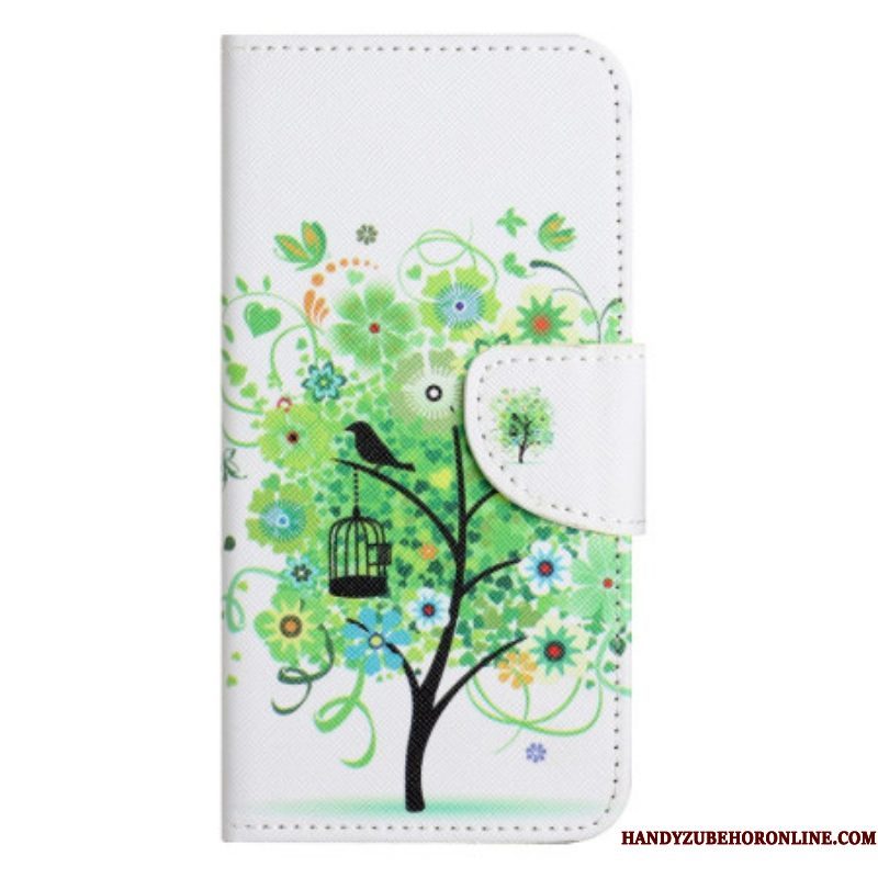 Folio-hoesje voor iPhone 14 Pro Groene Boom