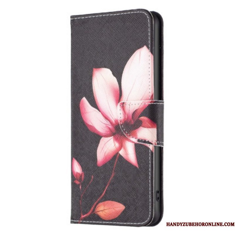 Folio-hoesje voor iPhone 14 Pro Max Roze Bloem