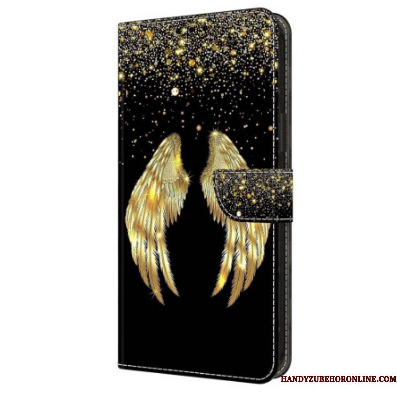 Folio-hoesje voor iPhone 15 Pro Gouden Vleugels