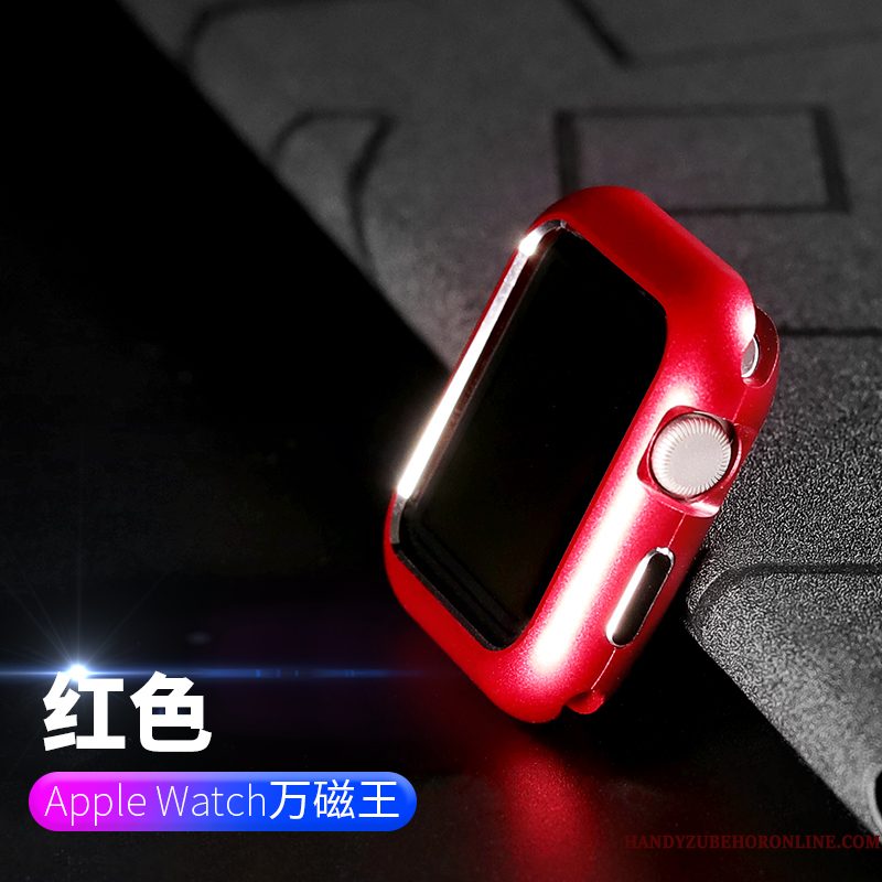 Hoesje Apple Watch Series 1 Zakken Anti-fall Omlijsting, Hoes Apple Watch Series 1 Metaal Plating Rood